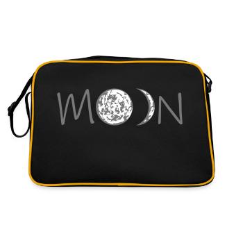 lune lune vivre croissant de lune pleine lune plan croissant de lune - Sac Retro - noir/or - Dos