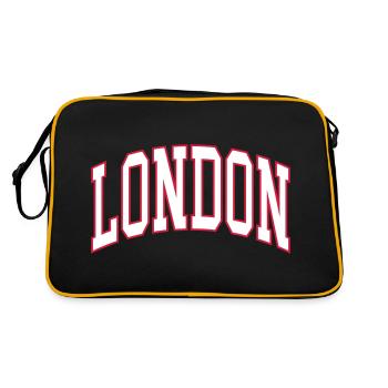 london - Retro Tasche - Schwarz/Gold - Hinten