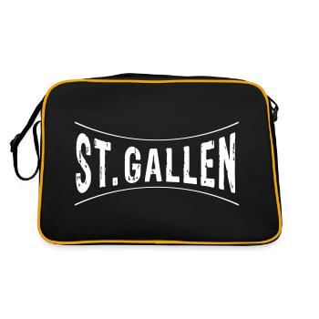 Saint-Gall | Saint-Gall (vectorgraphique) - Sac Retro - noir/or - Dos