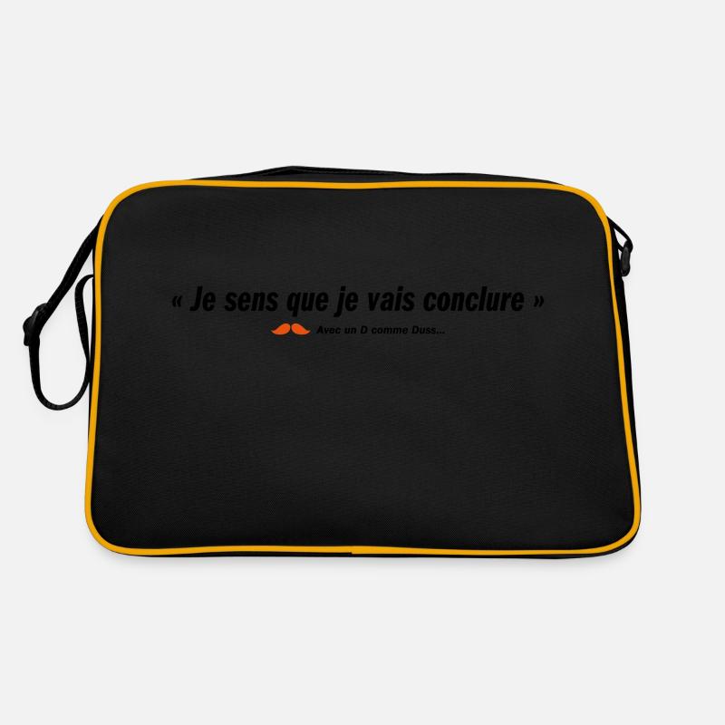 Je sens que je vais conclure (b) - Sac Retro - noir/or