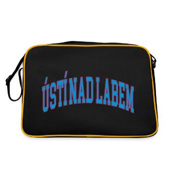 Ústí nad Labem - Retro Tasche - Schwarz/Gold - Hinten