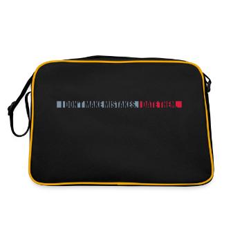 Date Mistakes Quote Logo - Retro Bag - black/gold - Back