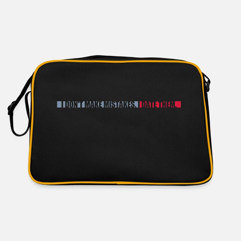 Date Mistakes Zitat Logo Retro Tasche