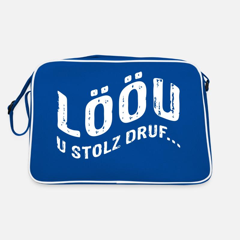 LÖÖU u stolz druf (Berner Dialekt) Retro Tasche