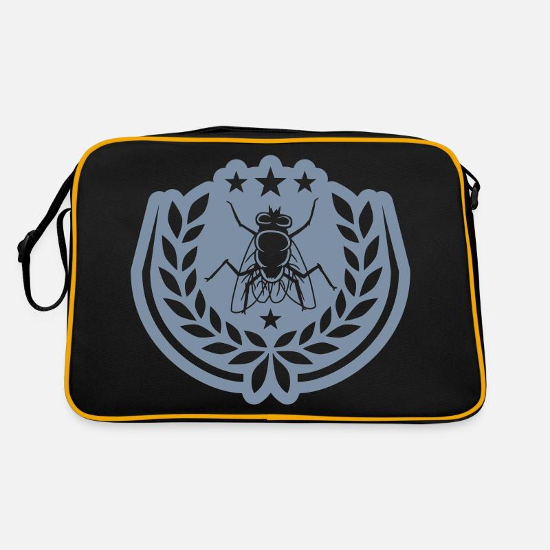 Lorbeerkranz Design Stubenfliege Sterne Retro Tasche