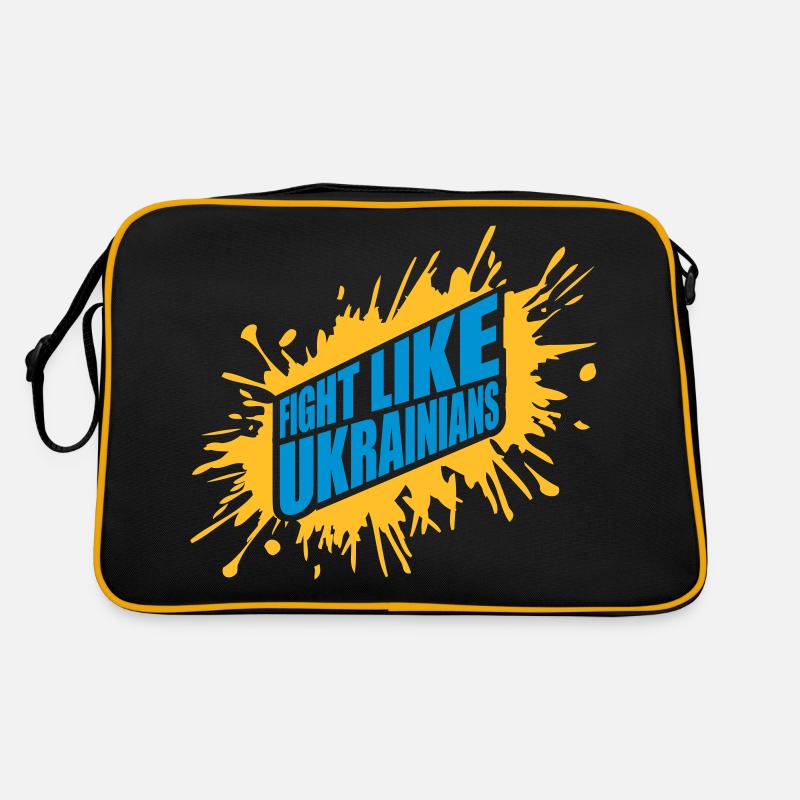 fight like ukrainians Zitat Retro Tasche