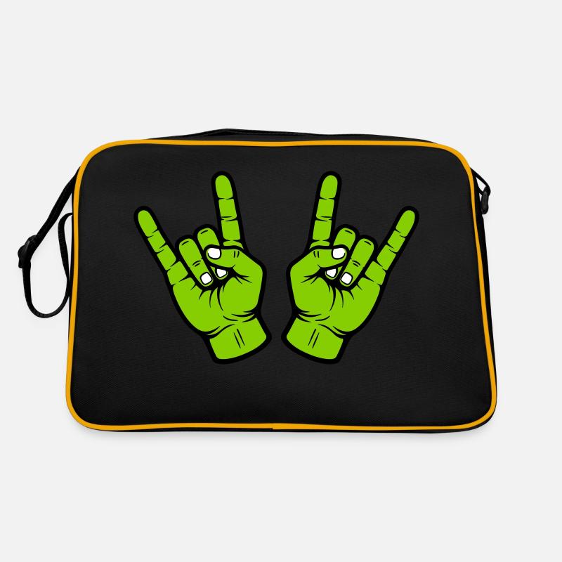 Party Hand Rock Zeichen Retro Tasche