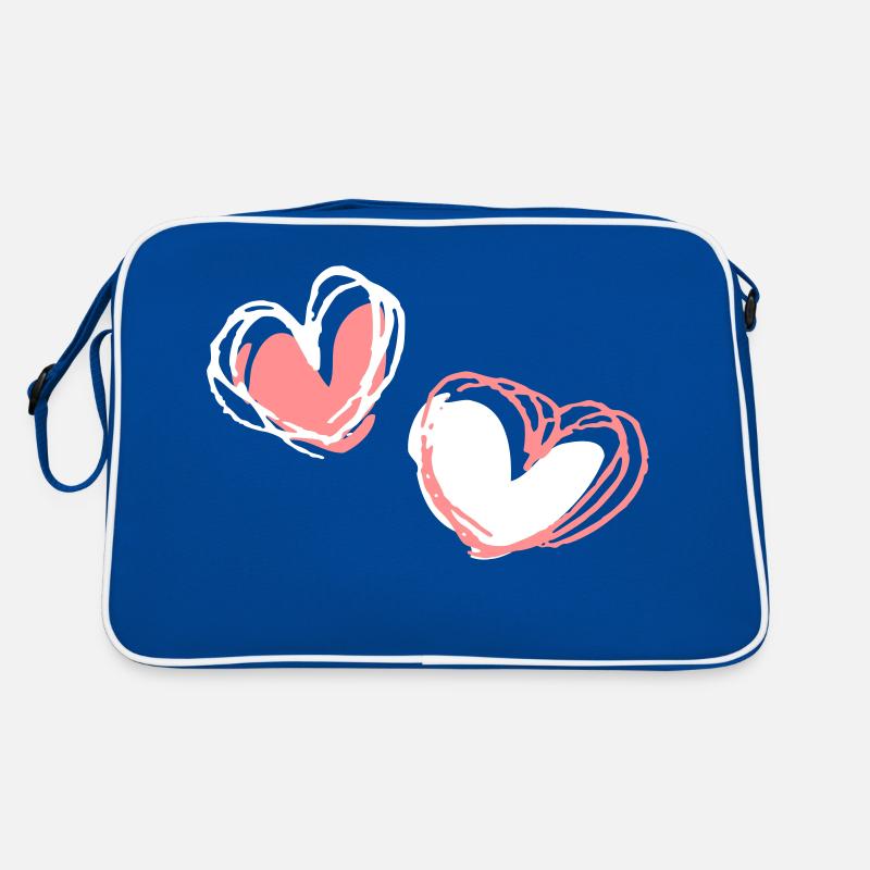 Two heart forms Retro Bag