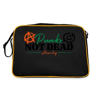 Punks not dead - Anarchy - Retro Bag - black/gold - Back