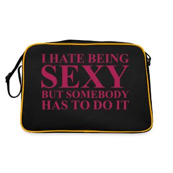 I hate being sexy - Retro Bag - black/gold - Back