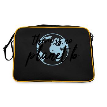 There is no planet B - Retro Tasche - Schwarz/Gold - Hinten