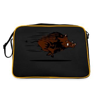 wild boar - Retro Bag - black/gold - Back
