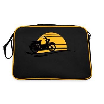 Fahrzeug - Schwalbe Sonne - Retro Tasche - Schwarz/Gold - Hinten