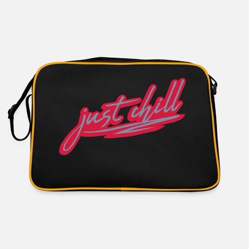 Just Chill Text Logo Retro Tasche