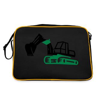 Excavatrice - Sac Retro - noir/or - Dos