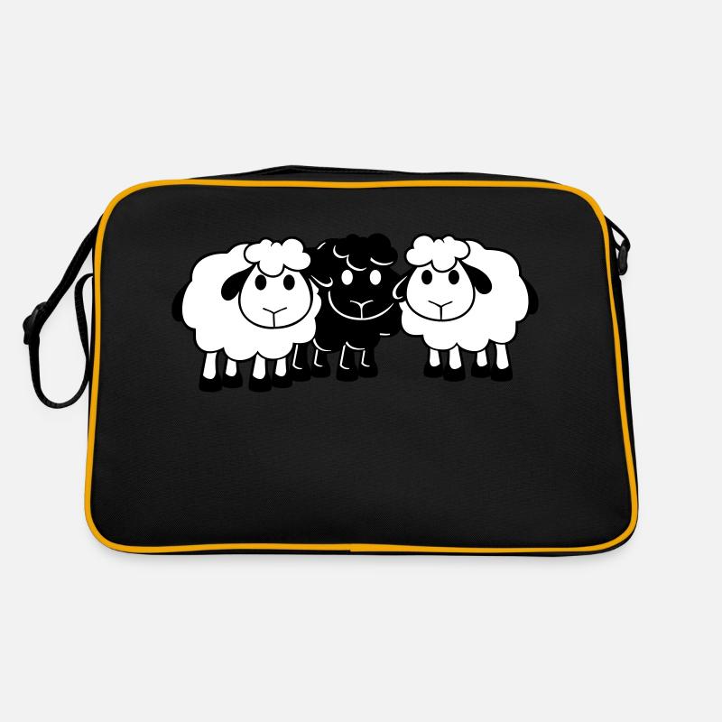Black Sheep 3 Friends Équipe Crew Mouton Mignon Sac Retro