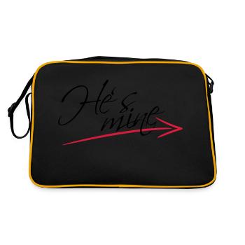 Hes mine Arrow Design - Sac Retro - noir/or - Dos