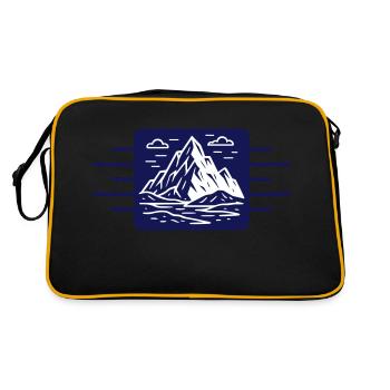 Berge Outdoor - Retro Tasche - Schwarz/Gold - Hinten