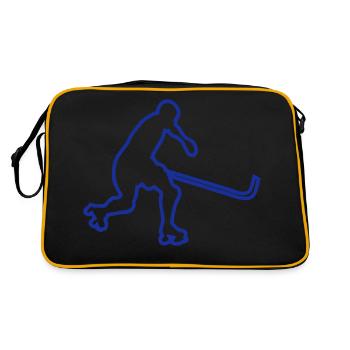 rink hockey silhouette dessin - Sac Retro - noir/or - Dos