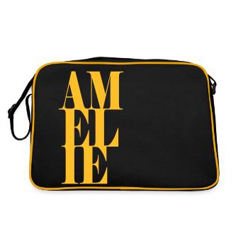 Amélie Nom Prénom Police moderne Mot Art - Sac Retro - noir/or - Dos