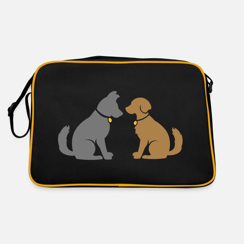 Hundefreunde - Beste Freunde - Geschenkidee Retro Tasche