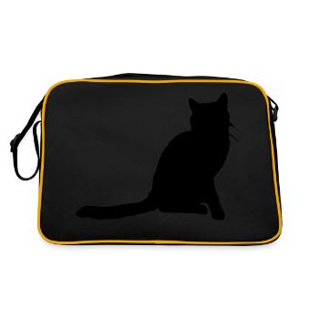 Vector Cat Silhouette - Sac Retro - noir/or - Dos
