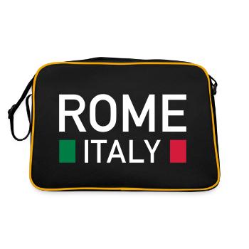 Rome, Italy (two squares) - Retro Bag - black/gold - Back