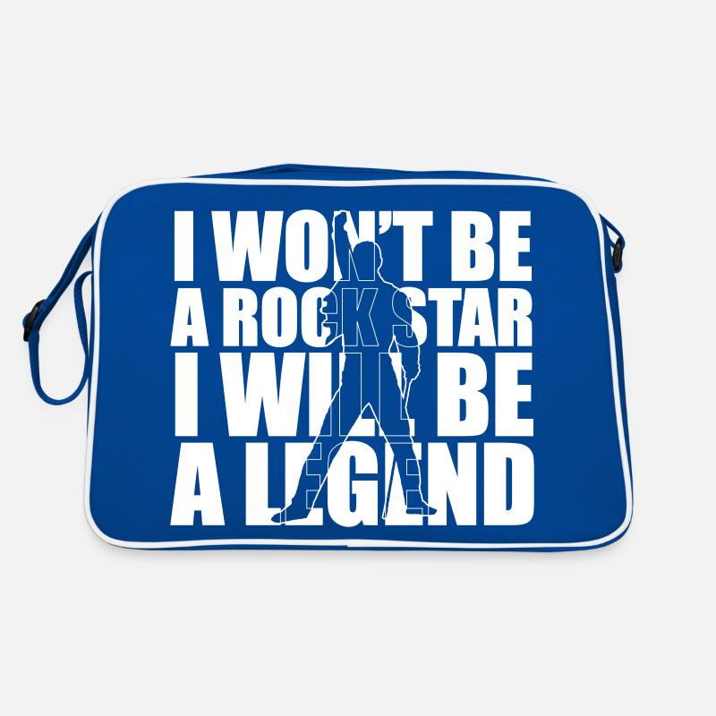 I WON'T BE A ROCK STAR I WILL BE A LEGEND gift Retro Tasche