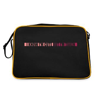 cute but taken quote - Retro Bag - black/gold - Back