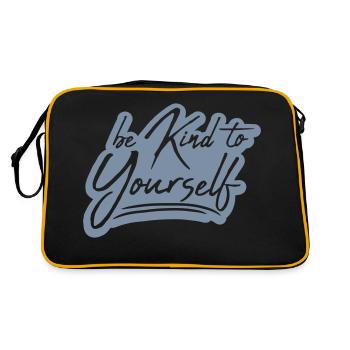 be kind to yourself - Retro Bag - black/gold - Back