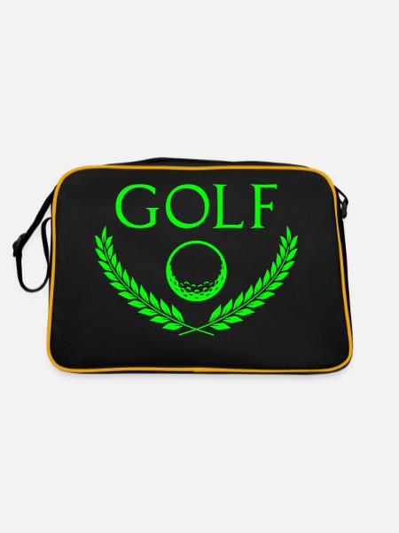 Golf - Retro Tasche - Schwarz/Gold - Hinten