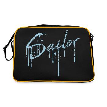 marin graffiti spray goutte voile texte disant - Sac Retro - noir/or - Dos