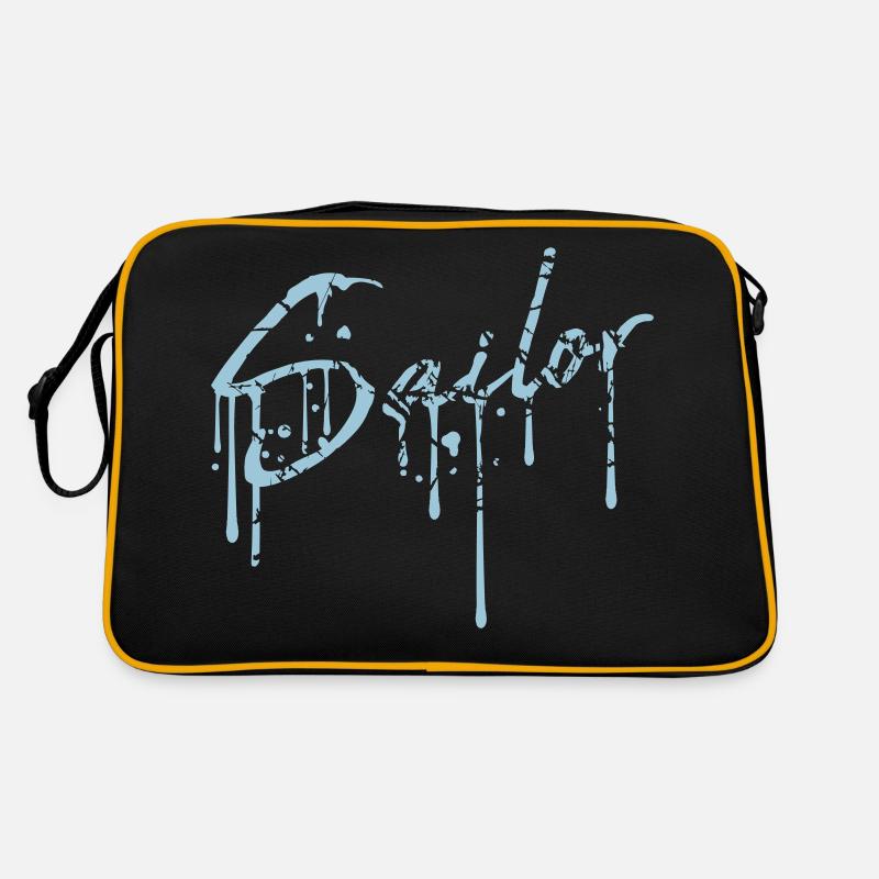 marin graffiti spray goutte voile texte disant Sac Retro