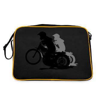 Speedway - Retro Tasche - Schwarz/Gold - Hinten