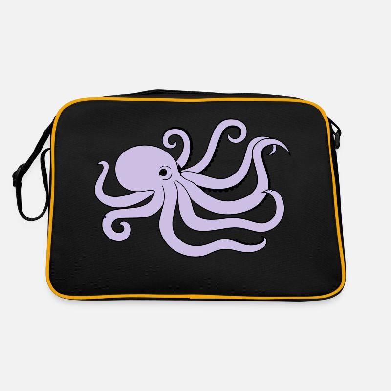 octopus - Retro Bag - black/gold
