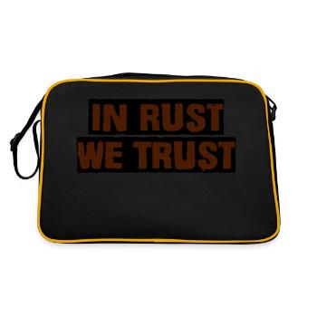 Dans la rouille, nous faisons confiance - Sac Retro - noir/or - Dos