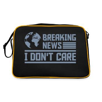 Breaking news don't care - Retro Tasche - Schwarz/Gold - Hinten