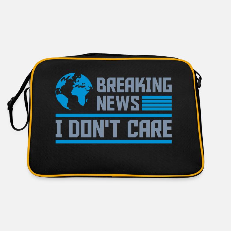 Breaking news don't care Retro Tasche