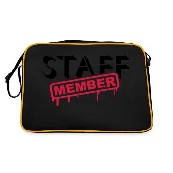 Staff Member Friends Team Staff Crew Logo - Retro Bag - black/gold - Back