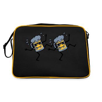 2 bières de soirée dansante - Sac Retro - noir/or - Dos