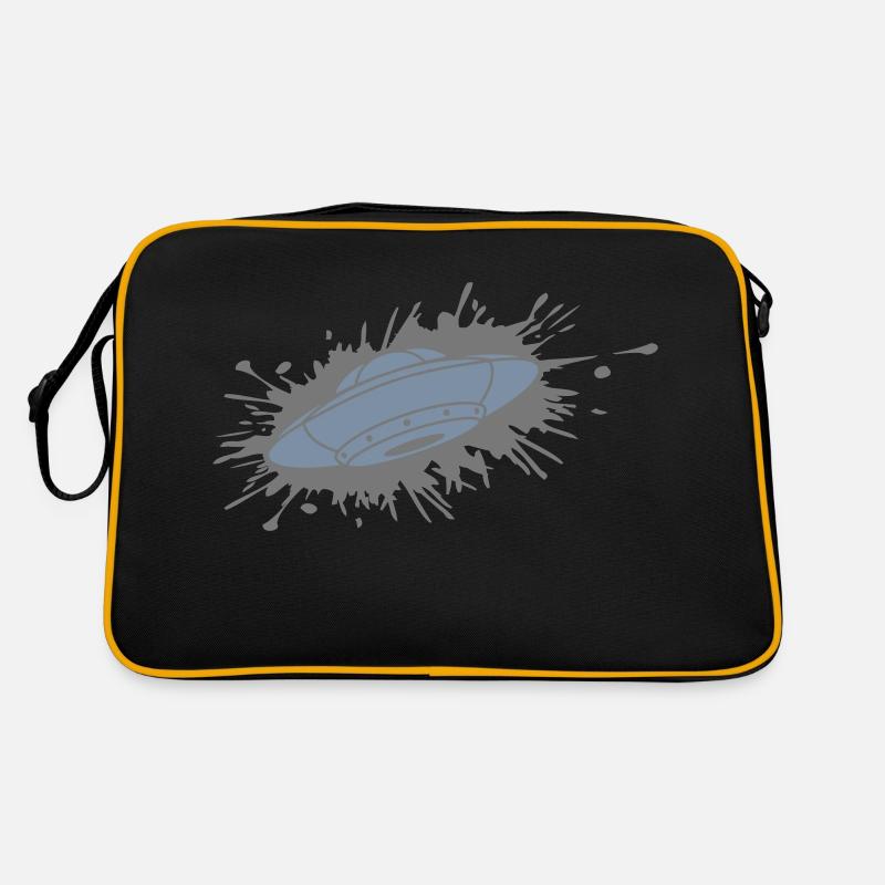 Éclaboussures de couleur Splash UFO Aliens Sac Retro