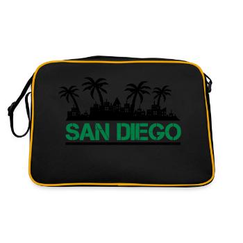 San Diego - Sac Retro - noir/or - Dos