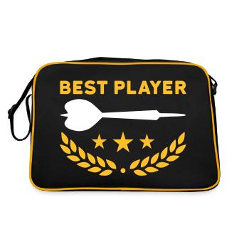 Meilleur joueur (fléchettes, trois étoiles, couronne de laurier) - Sac Retro - noir/or - Dos