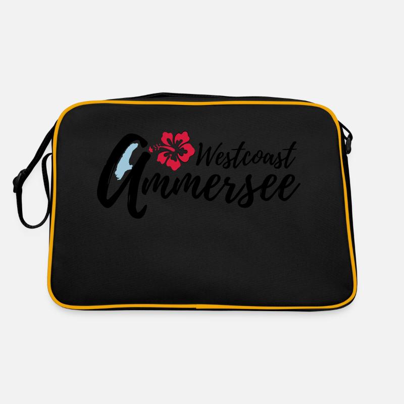 Ammersee Westcoast 3c - Retro Tasche - Schwarz/Gold