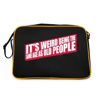 being old people age - Retro Bag - black/gold - Back