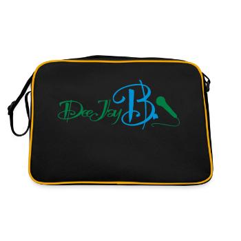 deejay b logo - Retro Tasche - Schwarz/Gold - Hinten