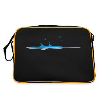 Sport - Paddeln 2er - Retro Tasche - Schwarz/Gold - Hinten