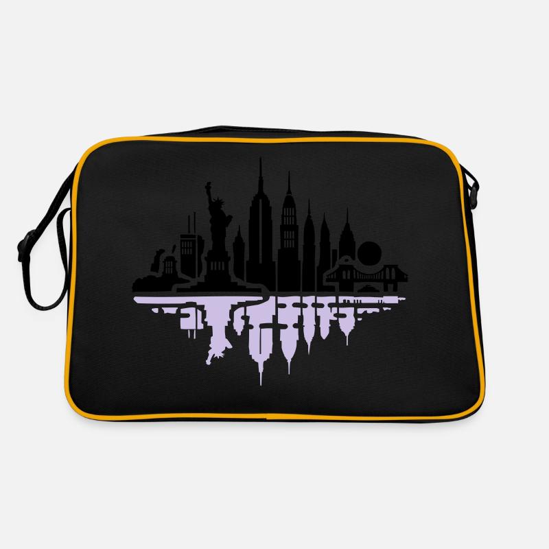 new york skyline Retro Tasche