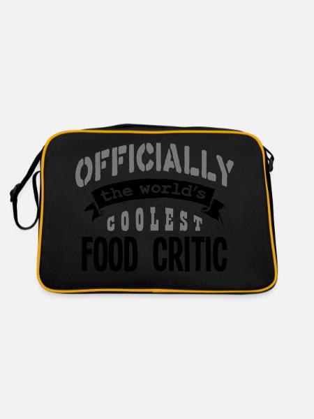 food critic officially the worlds cooles - Retro Bag - black/gold - Back