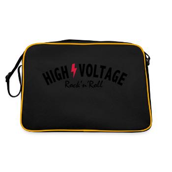 High/Voltage Fanshirt - Retro Tasche - Schwarz/Gold - Hinten